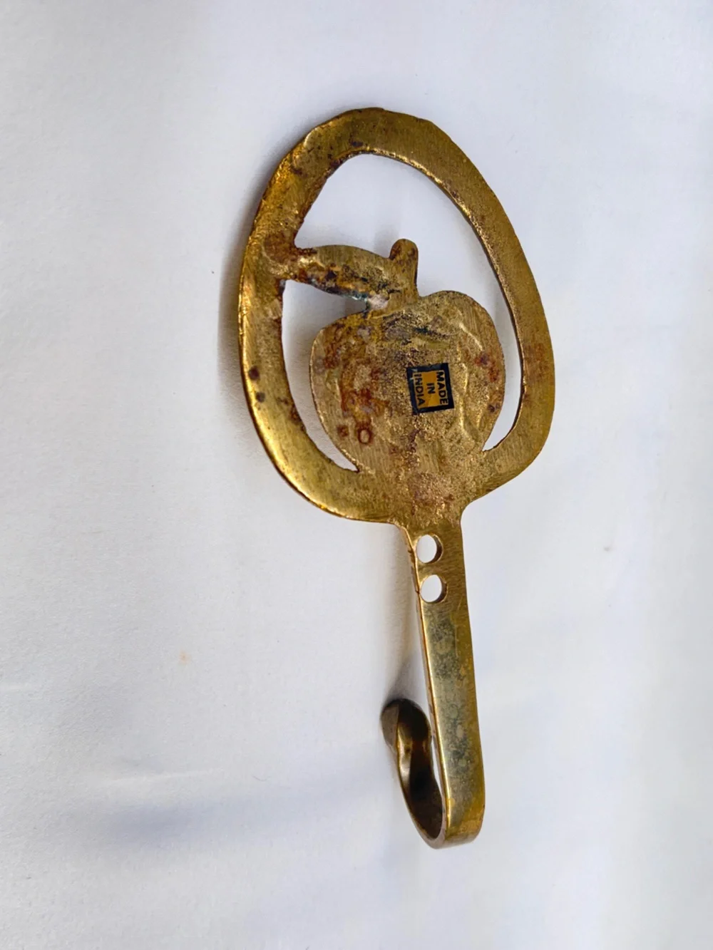 Vintage Brass Apple Wall Hook Decorative Towel Apron Key Hanger India